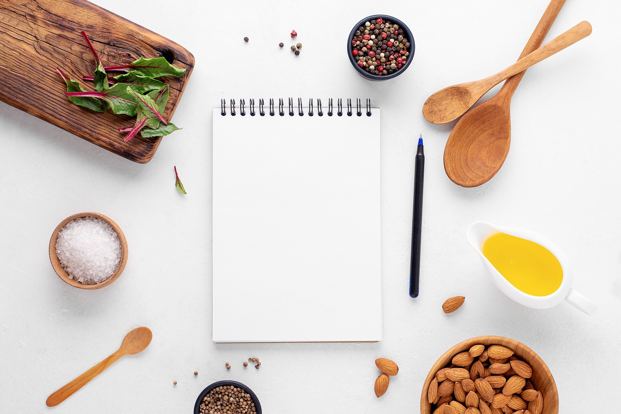 Set di ingredienti disposti per lezione